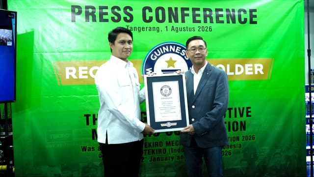 TEKIRO Mencetak Sejarah Dunia:  Raih Sertifikat Guinness World Records
