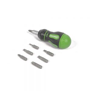 7 in 1 Stubby Ratchet Screwdriver and Bits Set